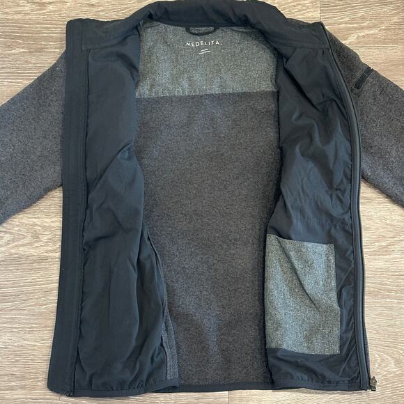 Medelita Charcoal Gray Strata Jacket Doctor Nurse Healthcare Worker Scrubs Large - Picture 3 of 11